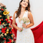 White & Yellow Floral Dress