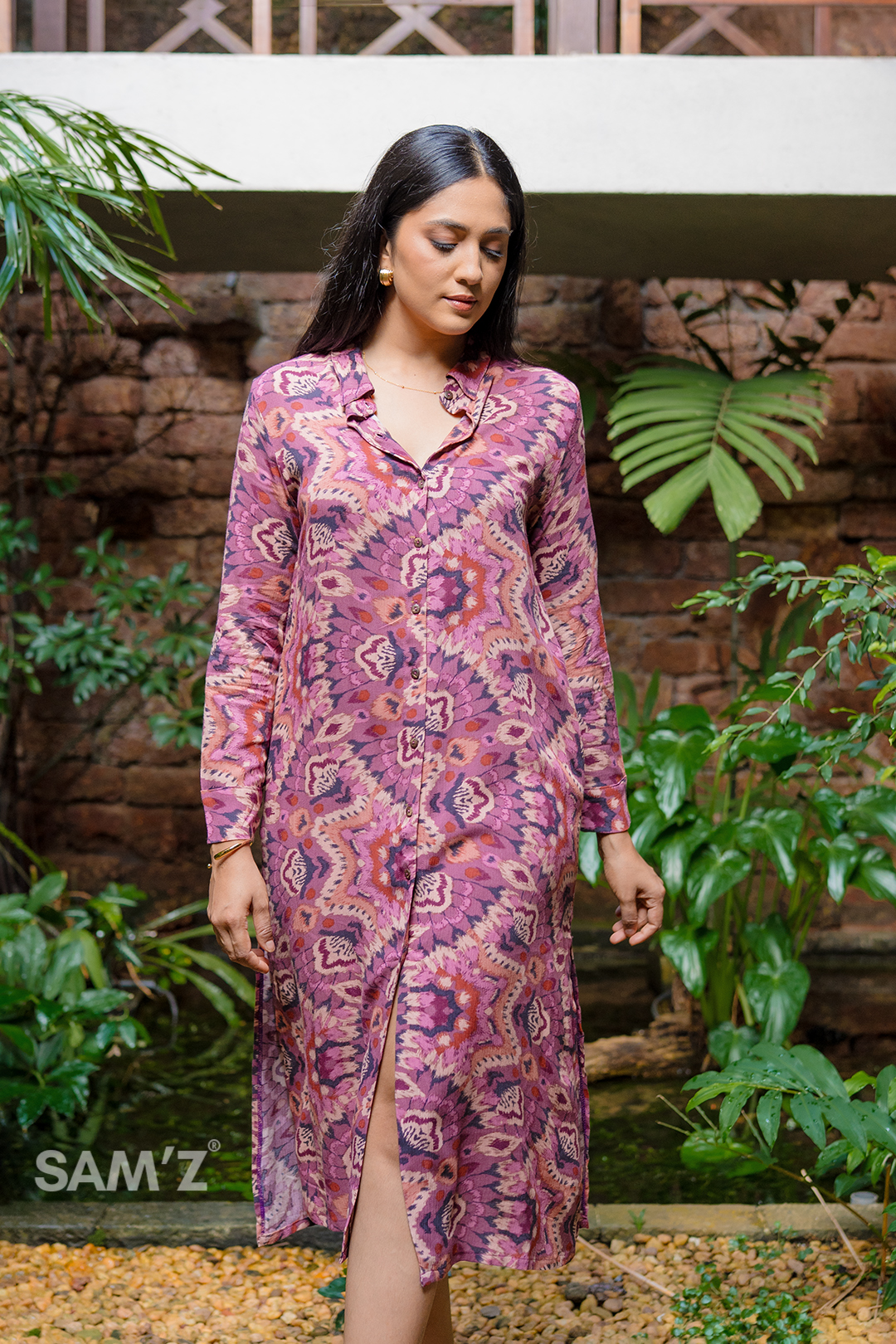 IMG_1939 Berry Shirt Dress - Image 1