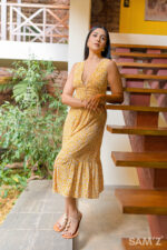 Yellow Ditsy Floral Dress - Image 2