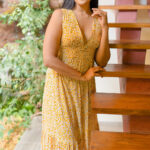 Yellow Ditsy Floral Dress