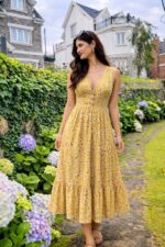 Yellow Ditsy Floral Dress - Image 3