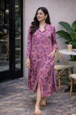 Berry Shirt Dress - Image 3