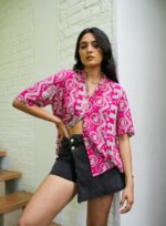 Pink Boho Oversized Shirt - Image 3