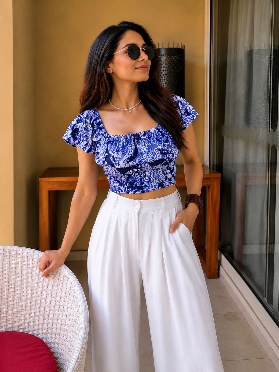 WhatsApp Image 2026-05-25 at 16.12.48 (2) Blue Spring Frill top - Image 1