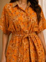 Tangerine Breeze Dress - Image 4