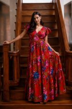 Red Sherry Dress - Image 2