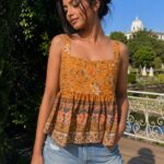Orangy Boho Top