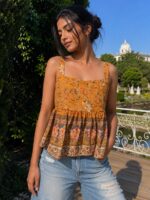 Orangy Boho Top