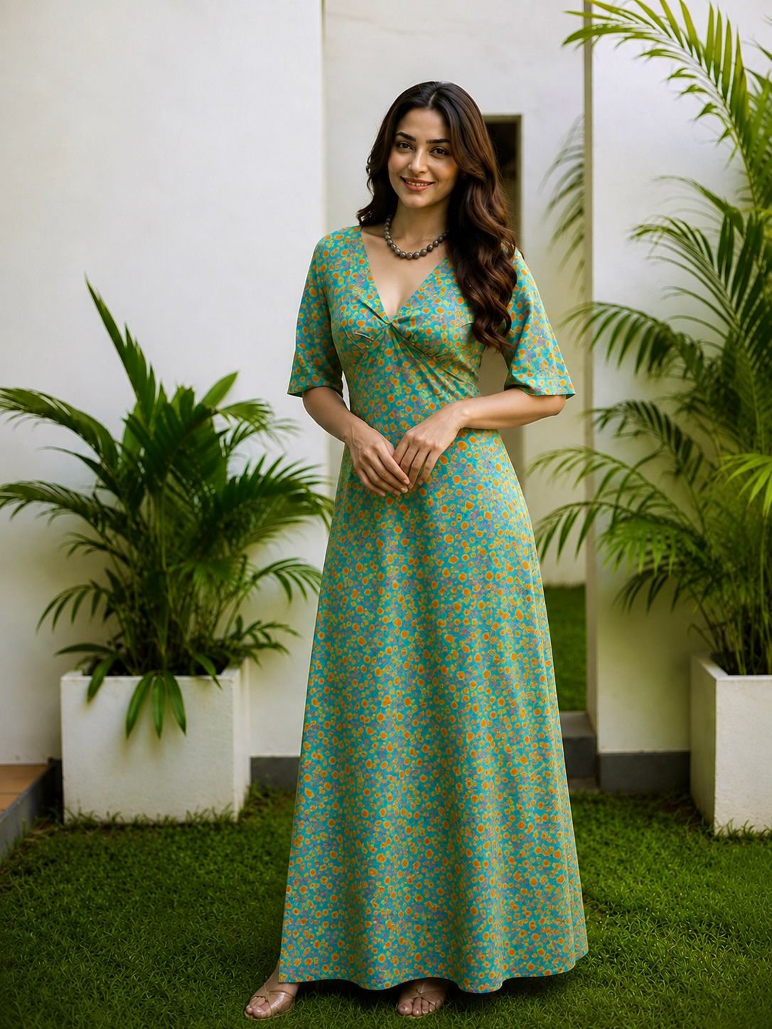 WhatsApp Image 2026-09-01 at 6.22.40 PM Summer Blue Dress - Image 1