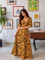 Orange Hibiscus Dress
