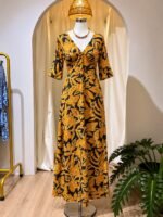 Orange Hibiscus Dress - Image 3