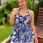 Blue capri Top