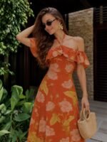 Burnt Flower Dress - Image 6